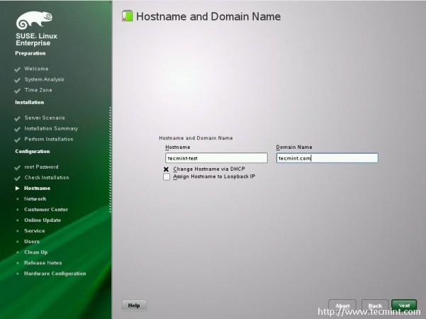 Add Hostname and Domain