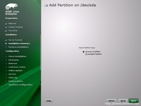 Add Partition Type