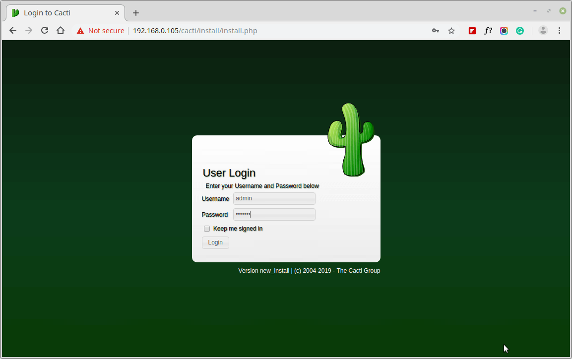 Cacti User Login