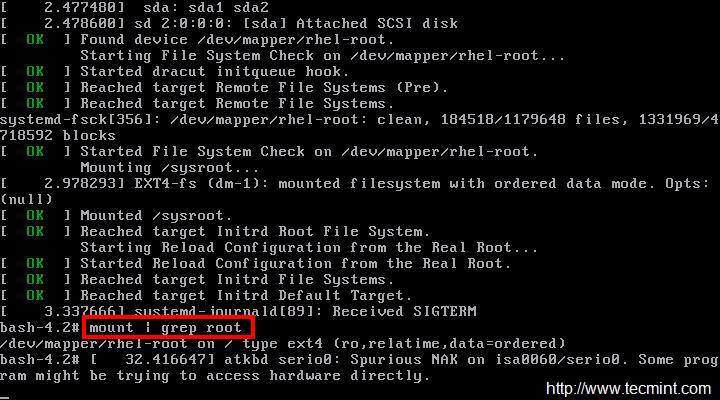 Check Root Mount Status