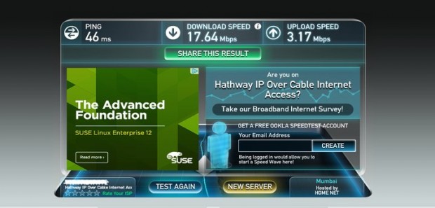 Check Internet Speed in Linux