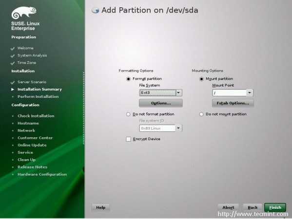 Create Root Partition
