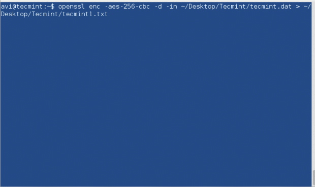 Decrypt File Using Openssl