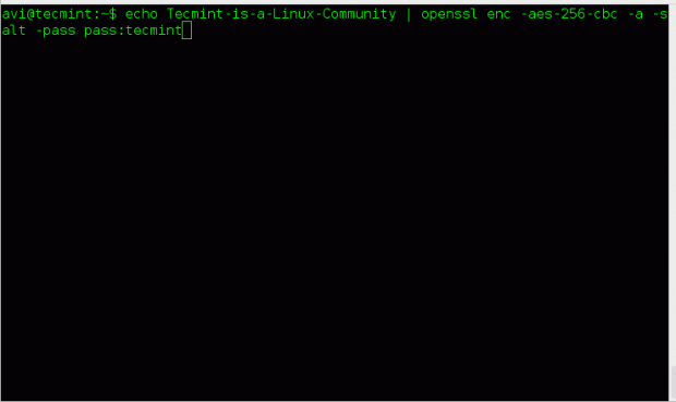 Encrypt A String in Linux