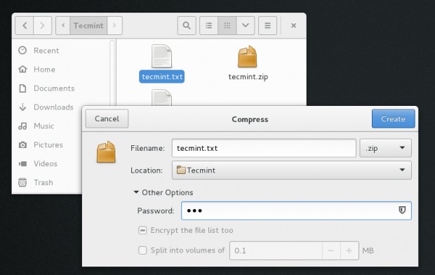 Encrypt File Using Nautilus