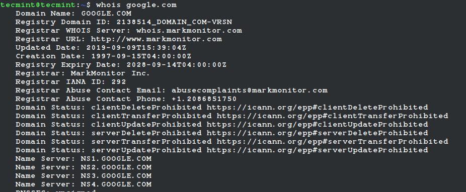 Find Domain Whois Information