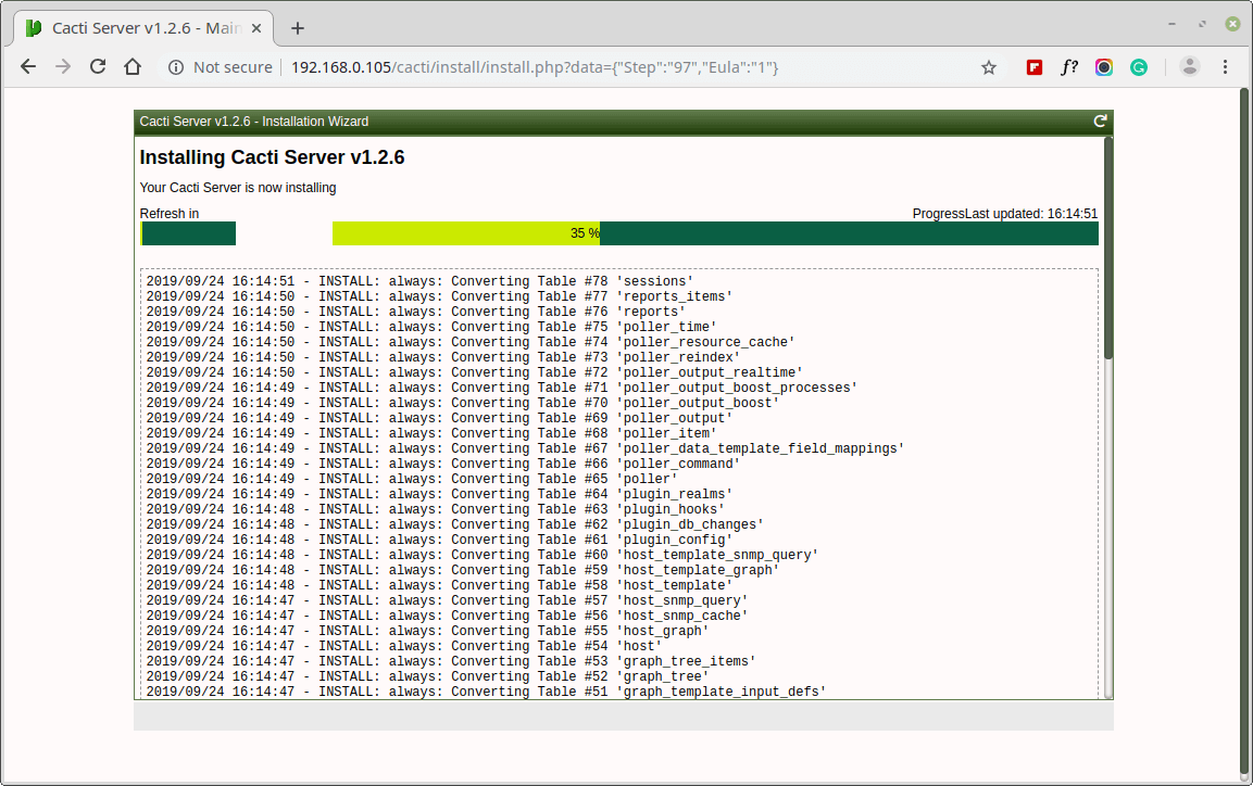 Installing Cacti Server