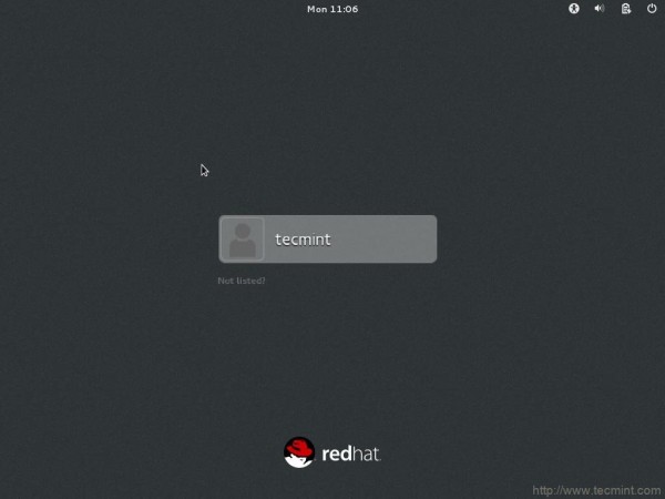 RHEL 7.1 Login Screen