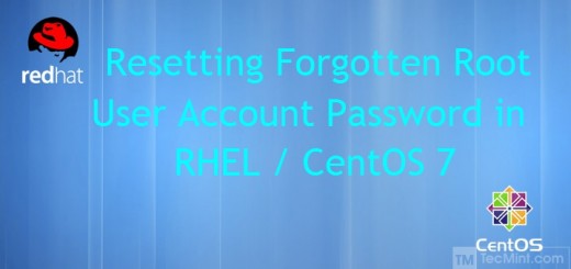 Reset Forgotten root Password in CentOS 7 and RHEL 7