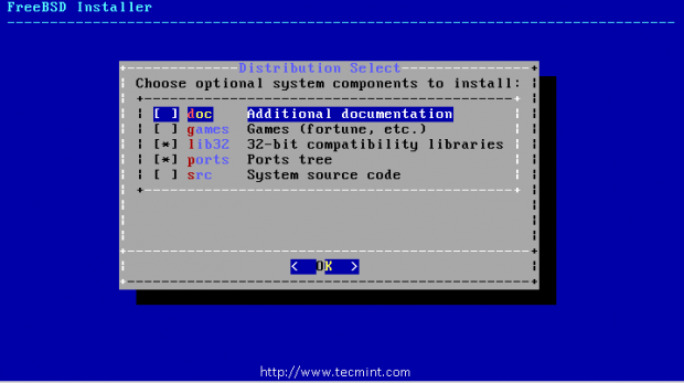 Select Install Components