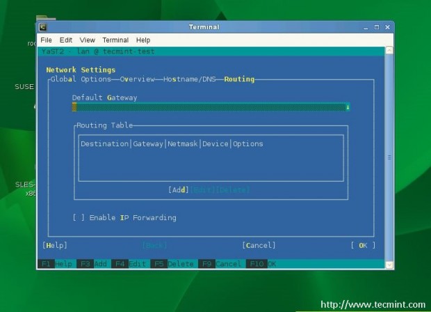 Set Default Gateway