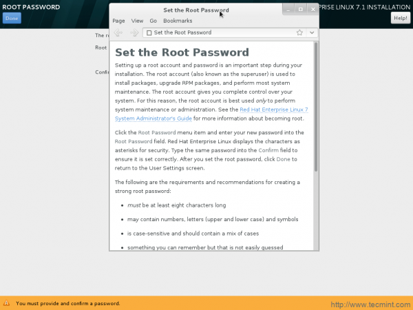 Set Root Password