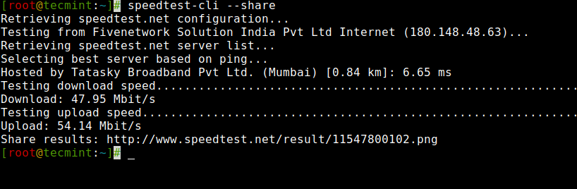 Test Internet Speed - Speedtest-cli (Docker & Command Line)