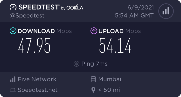 View Linux Internet Speed Test Results