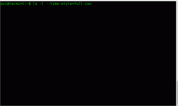 ls Command Full Time Style