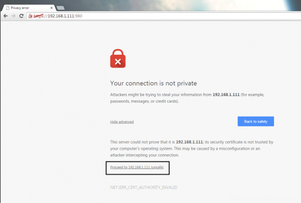 Accept SSL Certificate