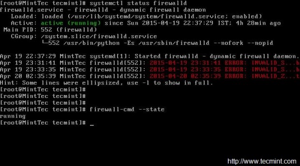 Check Firewalld Status