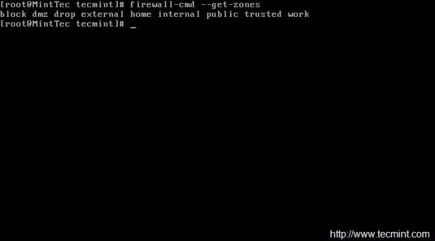 Check Firewalld Zones