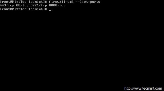 Check Open Ports in Firewall