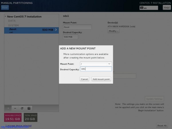 Create Root Partition