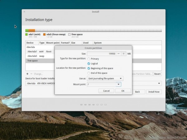 Create Root Partition