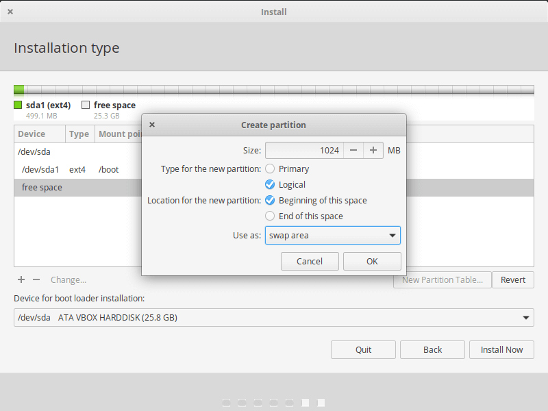 Create Swap Partition