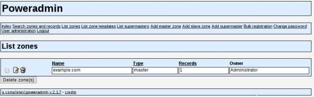 Check List of DNS Zones