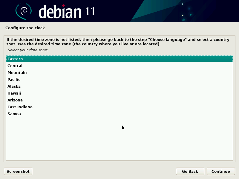 Debian Timezone