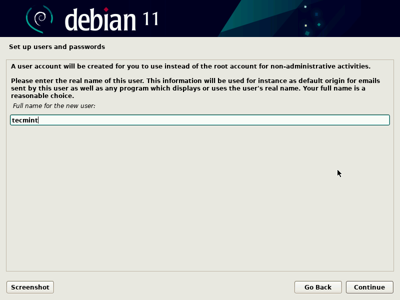 Debian User Creation