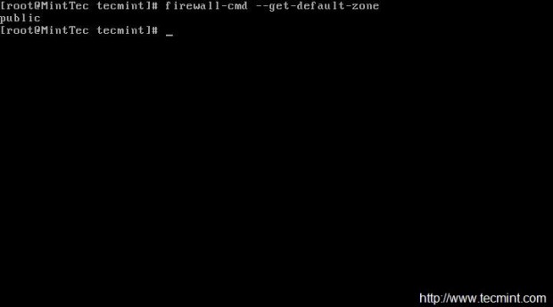 Firewalld Default Zone