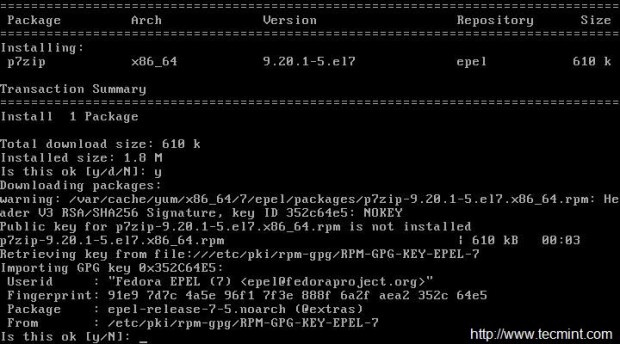Install 7zip Tool