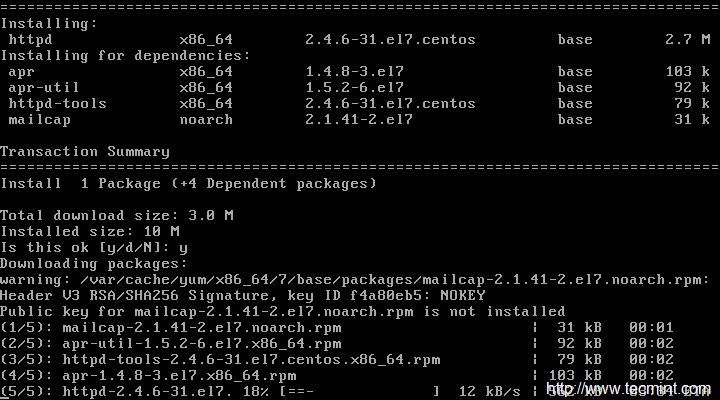 Install Apache on CentOS