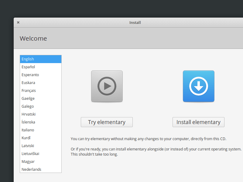 Install Elementary OS