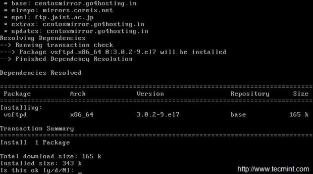 Install Vsftpd in CentOS 7