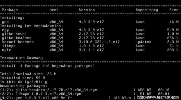 Install GCC in CentOS