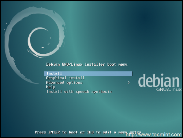 Debian 8 Boot Menu