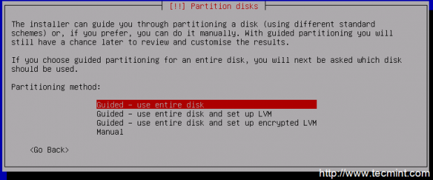 Select Guided Disk Partitioning