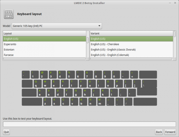 Select Keyboard Layout