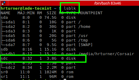 Linux lsblk Command