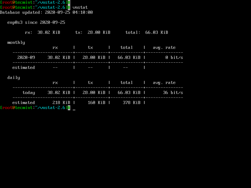 Monitor Network Traffic of Interface