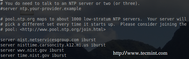 NTP Servers