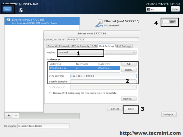 Set Network IP Address