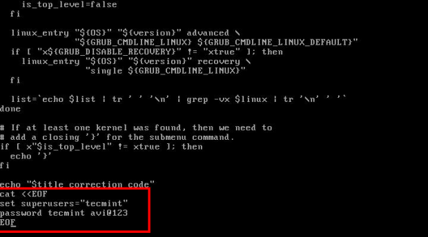 Password Protect Grub