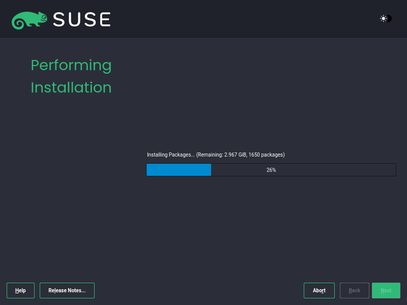 Performing SUSE Installation