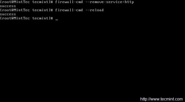 Remove Firewalld Service Temporarily