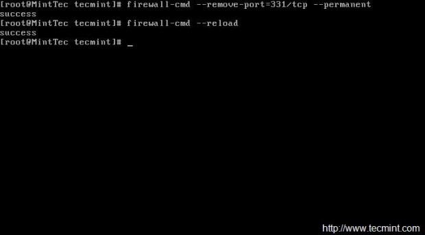 Remove Port Permanently in Firewalld