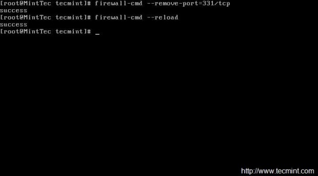 Remove Port Temporarily in Firewalld