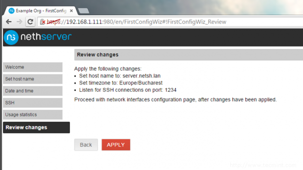 Review NethServer Configuration