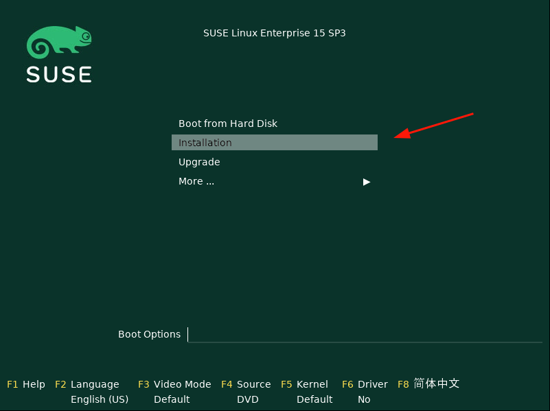 Booting SUSE Linux Enterprise Server