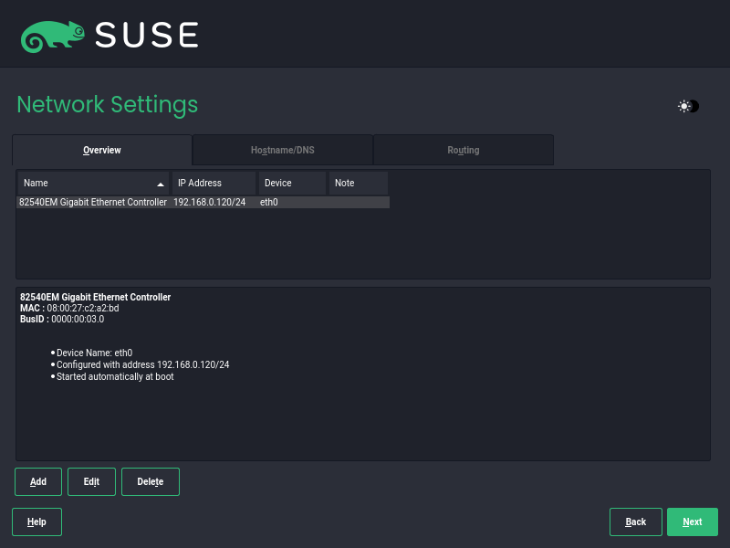 SUSE Network Summary